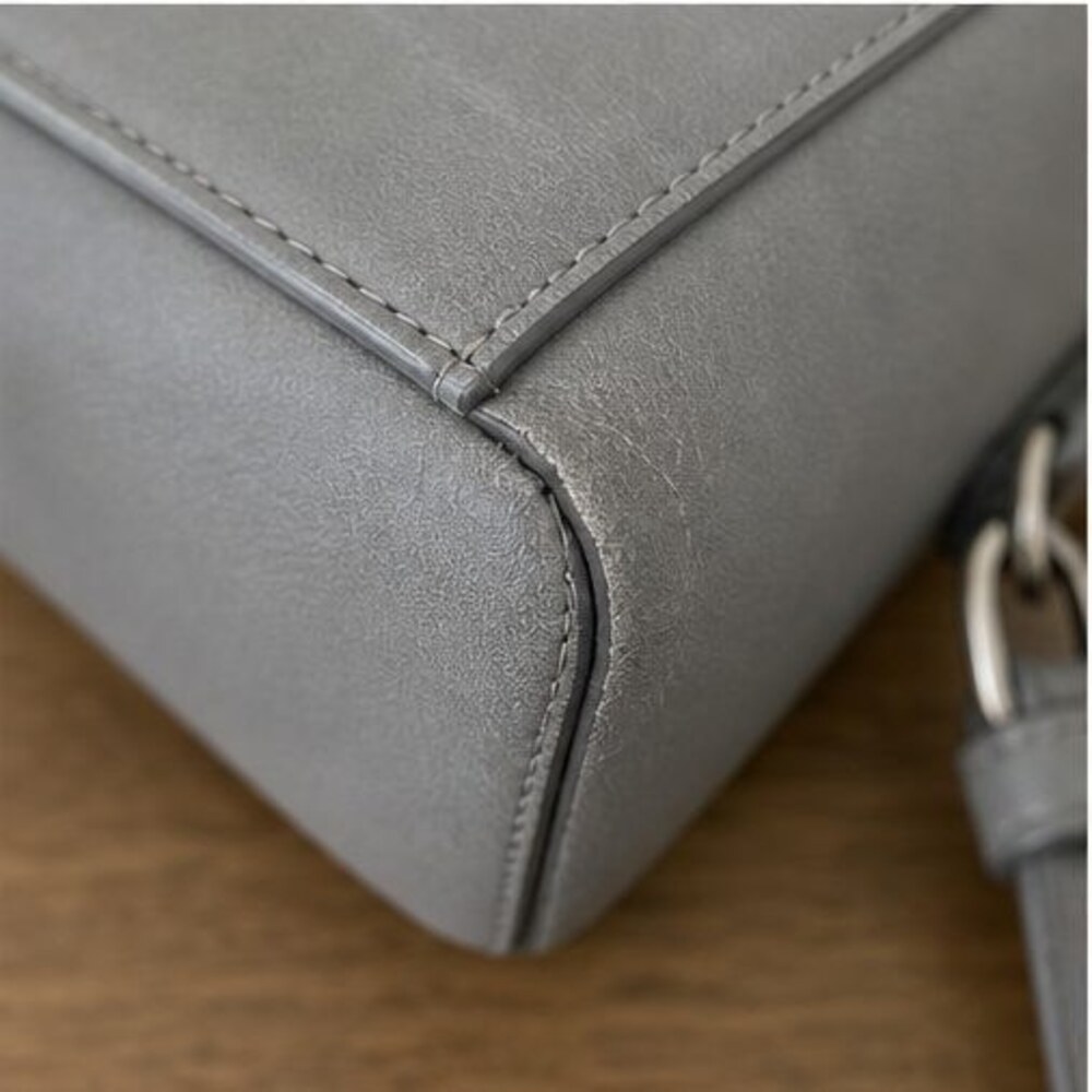 Olive Suede Crossbody Bag - Picture 5 of 6